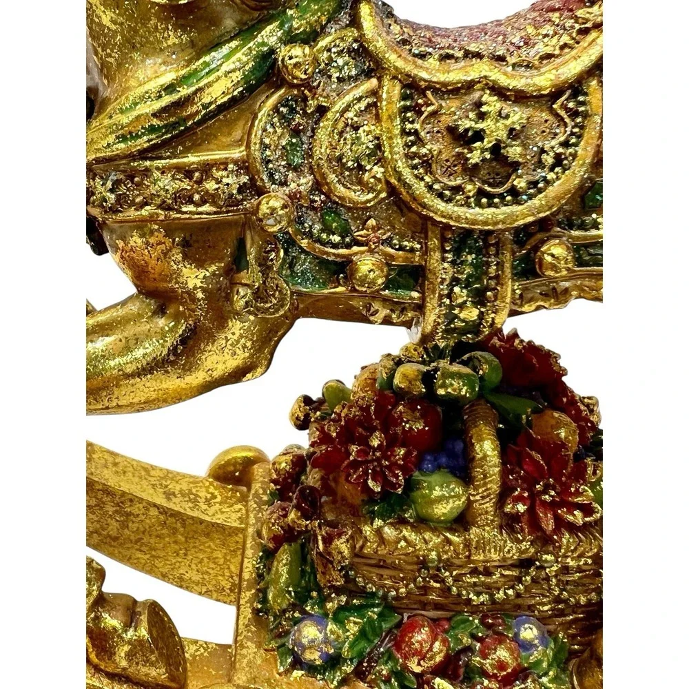Christmas Carousel Horse & Santa Clause The San Francisco Music Box Company Work